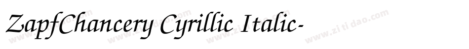 ZapfChancery Cyrillic Italic字体转换